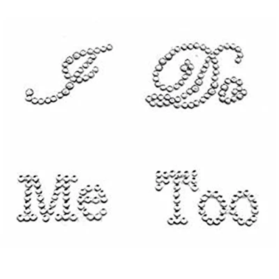 Image of His &amp; Hers Set of Crystal I DO ME TOO Wedding Shoe Stickers For Your Shoes, Great day Gift Novelty (CLEAR SET)