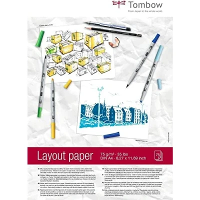 Image of Tombow PB Layout Pad DIN A4 White Semi Transparent