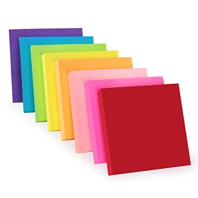 Image of ZCZN 8 Assorted Colour Sticky Notes, 76 x mm,100 Sheets/Pad Self Pads
