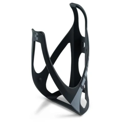 Image of Cube Bottle Cage HPP Matt Black/Grey/Bicycle Cycling Cycle Biking Bike Riding Ride Mountain MTB Road Universal Bidon Vessel Flask Holder Mount Lightweight Plastic Accessories Part