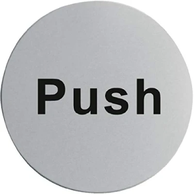 Image of Stainless Steel Door Sign Push