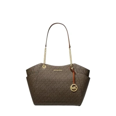 Image of Michael Kors Jet Set Travel, White, Brown, Large