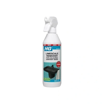 Image of HG Limescale Remover, Colored Sanitary Ware, Powerful for Black Taps, Showers, Sinks 500 ml