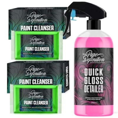 Image of Pure Definition Car Clay Bar Kit, Fine Grade Claybar Block &amp; Detail Lube Spray, Auto Detailing (1000ML + 2 X 100g Clay)