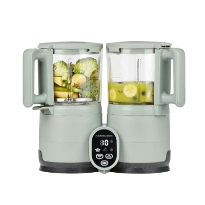 Image of Babymoov Nutribaby Glass 2.0 4 in 1 Baby Food Maker Green