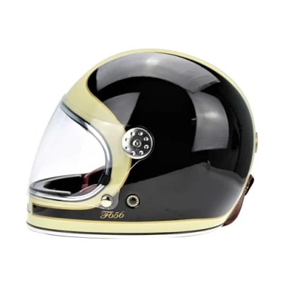 Image of ViPER F656 Motorcycle Full Face Helmet Adult Vintage Retro Motorbike Helmets Men Women Classic Style Sports Racing Touring ECE Fiberglass Crash