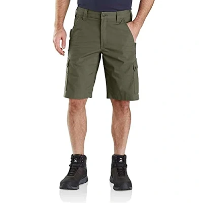 Image of Carhartt Men&#039;s Rugged Flex™ Relaxed Fit Ripstop Cargo Work Short, Basil, W38