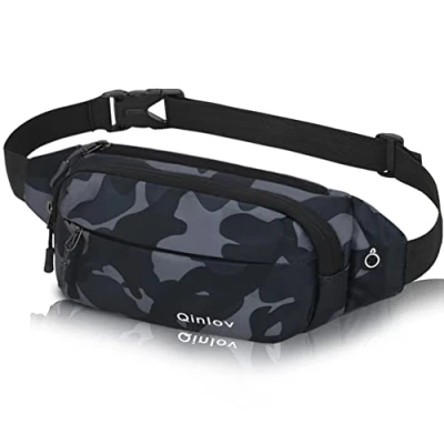 Image of Waterproof Bumbags Waist Fanny Pack Running Belt Ladies Fashion Bum Bag with Adjustable for Sport Hiking Jogging Travel Dog wolking Women Men (01CamoBlack)