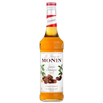 Image of MONIN Premium Chestnut syrup 700ml for Coffee and Cocktails. Vegan Friendly, Allergen Free, 100% Natural Flavours Colourings
