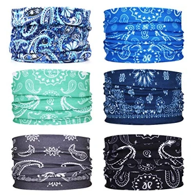 Image of Elastic Multifunctional Headband Sports Seamless Magic Headwear Outdoor Bandana Scarf with UV Resistance