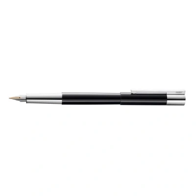 Image of Lamy Scala 079 Fountain Pen with Polished Gloss Lacquer Finish in Black / 14 Carat Gold Nib Partially Platinum Plated Size M