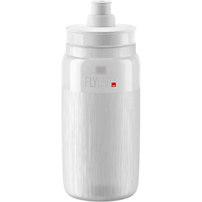 Image of Elite Fly Lightweight Cycling Bottle Clear/Grey, 550ml / Bidon Flask Vessel Canteen Water Juice Storage Drinking Drink Ultralight Bicycle Cycle Biking Bike Sport Gym Hydration Time Trail Triathlon