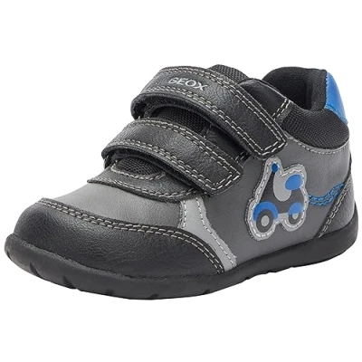Image of Geox Baby B Elthan Boy A Sneaker, Black Royal, 3.5 UK Child