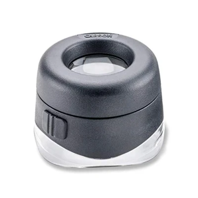 Image of Carson LED VersaLoupe 10x Lighted Focusing Loupe Magnifier (LH 50),Black/Clear