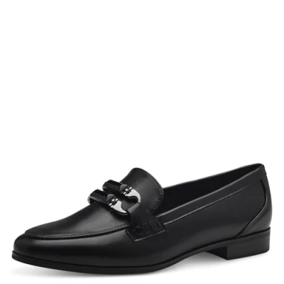 Image of MARCO TOZZI Women&#039;s Slipper 2 24237 43 Loafer, Black, 6.5 UK