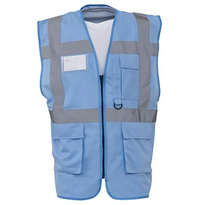 Image of Yoko Hi VIS Premium Executive/Manager Waistcoat/Jacket (3XL) (Sky Blue)