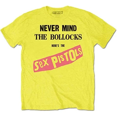 Image of Rockoff Trade Men&#039;s Sex Pistols Nmtb Original Album T Shirt, Yellow (Yellow Yellow), Xx Large