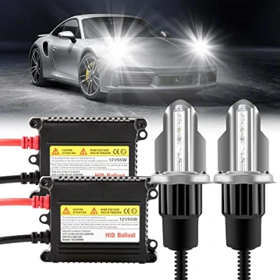 Image of Chemini H4 HID Xenon Kit 55W 6000K White For Car High/Low Beam Replace Headlight of Bulb or Halogen Lamp 12V 1 Set