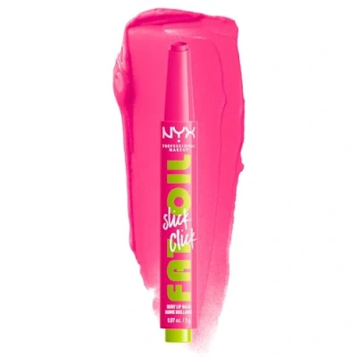 Image of NYX Professional Makeup Lip Balm, A Hint of Colour, Infused with Oils for Long Lasting Hydration, Lightweight &amp; Vegan Formula, Fat Oil Slick Click, Thriving