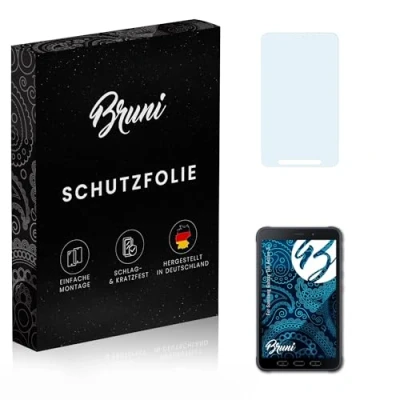 Image of Bruni Screen Protector compatible with Samsung Galaxy Tab Active 3 Film, crystal clear Protective Film (2X)
