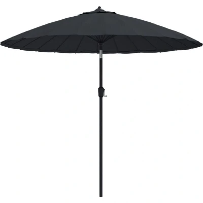 Image of vidaXL Garden Parasol with Aluminium Pole 270 cm Black