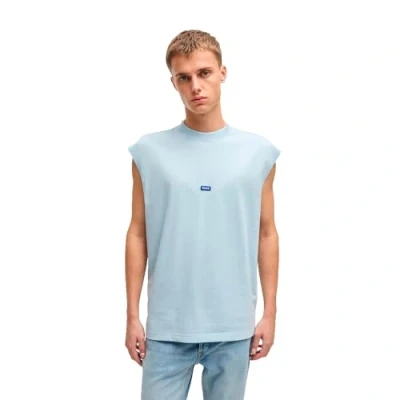 Image of HUGO Navertz Top, Men&#039;s, Size: XXL, Open blue