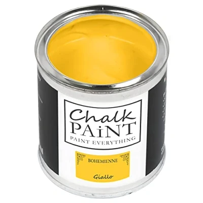 Image of Chalk Paint Everything® Giallo (Yellow) 750 ml Water Based for Shabby Chic Furniture, Décor, and Upcycling Projects Non Toxic, Easy to Apply