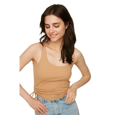 Image of Trendyol Woman Slim fit Bodycon Scoop neck Knit Singlet