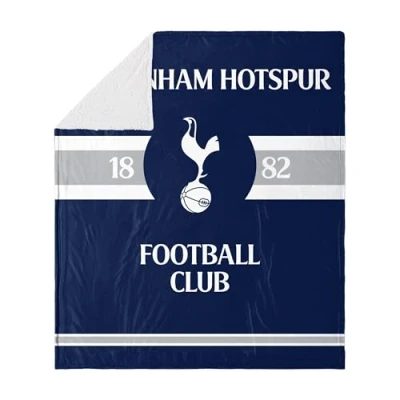 Image of FOCO Officially Licensed Tottenham Hotspur Established Sherpa Throw Blanket