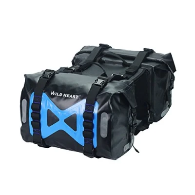Image of WILD HEART Waterproof bag Motorcycle saddlebag 50L Tank Motor Side (Black)