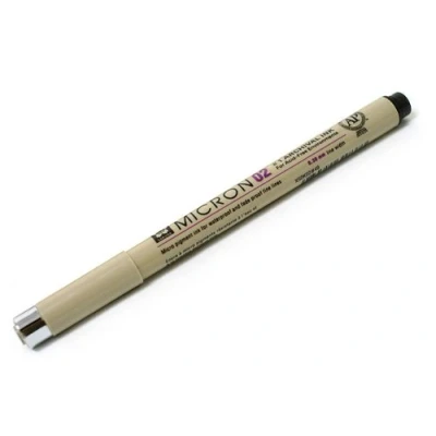 Image of Pigma Micron® 02 (0.30mm line Width) Box of 12 Archival Ink Pens (Black) Fineliners (XSDK02#49)