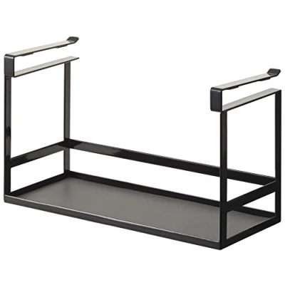 Image of Yamazaki 2466 P Home Under Shelf Spice Rack and Organizer for Kitchen Cabinets Steel Undershelf Solution, One Size, Black
