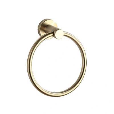 Image of BGL Towel Ring Brushed Gold Stainless Steel 304 Wall Mount Bathroom Holder Round Hanger