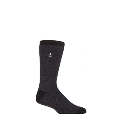 Image of Mens 1 Pair SOCKSHOP Heat Holders 1.6 TOG Lite Striped, Patterned &amp; Argyle Socks Amsterdam Heel Toe Charcoal 6 11