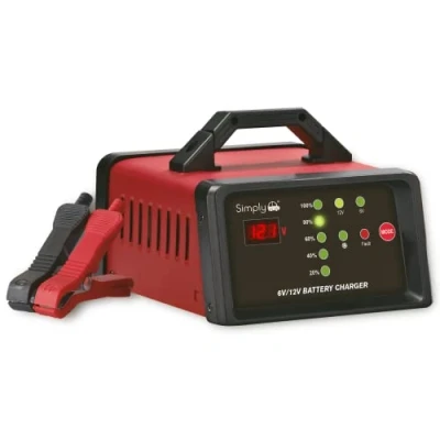 Image of Simply BTC 6005 2/5 Amp 6/12V Heavy Duty Smart Battery Charger 100AH LED Output Display Fully Adjustable Portable Design