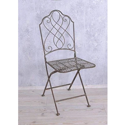 Image of Metal Chair Folding Garden Vintage Iron Antique Palazzo Exclusive