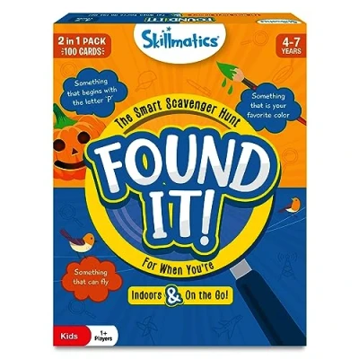 Image of Skillmatics Card Game Found It Indoor &amp; Travel Combo, Scavenger Hunt for Kids, Girls, Boys, Fun Family Game, Gifts Ages 4, 5, 6, 7