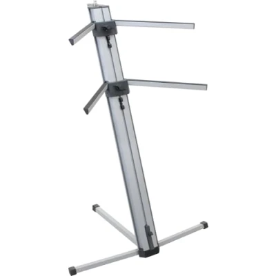 Image of Classic Cantabile KS 100 Double Keyboard Stand Silver