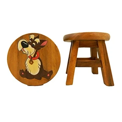 Image of Thai Gifts Childrens Wooden Stool Dog
