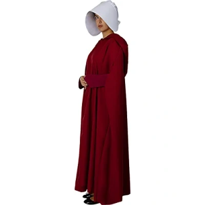 Image of Funidelia The Handmaid&#039;s Tale Costume OFFICIAL for woman size L XL Films &amp; Series, Maid, Servant Red Costumes adults fancy dress props Halloween, carnival parties