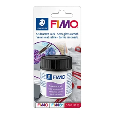 Image of STAEDTLER 8705 01 BK FIMO Semi Gloss Water Based Varnish Transparent (1 x 35ml Tub)