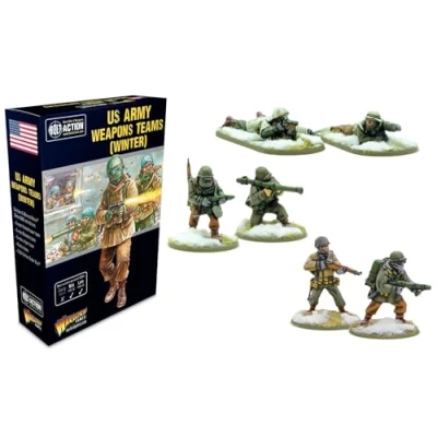 Image of Warlord Games US Army (Winter) Weapons Teams 28mm Scale Resin Miniatures for Bolt Action Highly Detailed World War 2 Table top Wargaming