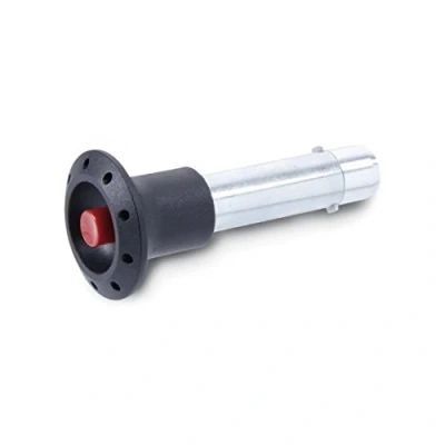 Image of Ganter Standard Elements Plug Bolt with Axial Fuse (Ratchet) GN Fitting 10 20 Galvanised Diameter mm Steel Blue Passivated Pack of 1