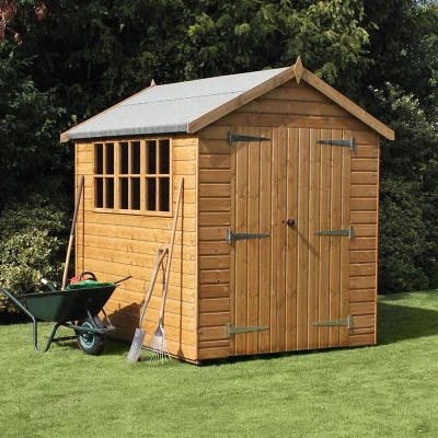 Image of 12&#039; x 6&#039; Traditional Heavy Duty Shiplap Apex Wooden Garden Shed (3.66m 1.83m)