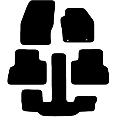 Image of Carsio Tailored Carpet Car Floor Mats For Ford C Max Grand (oval clips) 2011 2013 Fit Mat Complete Accessory Black Custom Fitted All Weather, Anti Slip Backing &amp; Trim