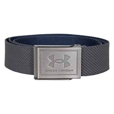 Image of Under Armour Mens 2022 Webbing Golf Belt Pitch Grey One Size