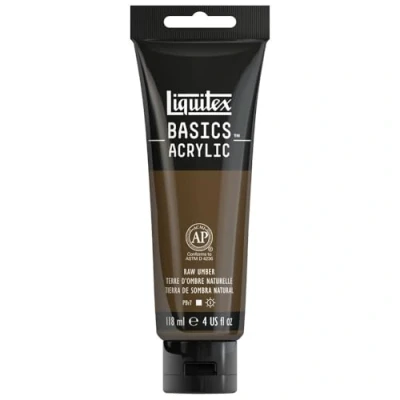 Image of LIQUITEX Basics Acrylic Paint, Raw Umber, 118 ml Tube