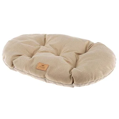 Image of Ferplast Cat And Dog Cushion Stuart 65/6, Double Sided, Tweed Soft Velvet, Washable, Beige, M