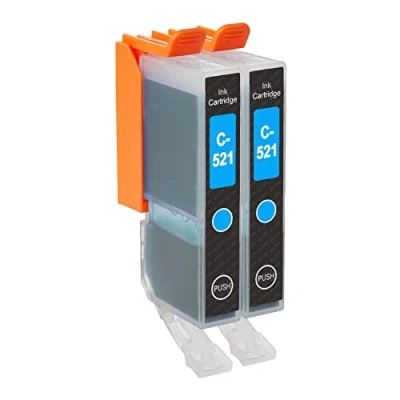 Image of Go Inks 2 Cyan Ink Cartridges to replace CLI 521C Compatible/non OEM for PIXMA Printers