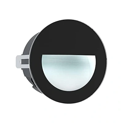 Image of Eglo Recessed Outdoor spot Light Aracena, LED Garden Spotlight Made of Glass, Plastic and Aluminium, Black Outside lamp, Neutral White, IP64, Ø 4.9 inches